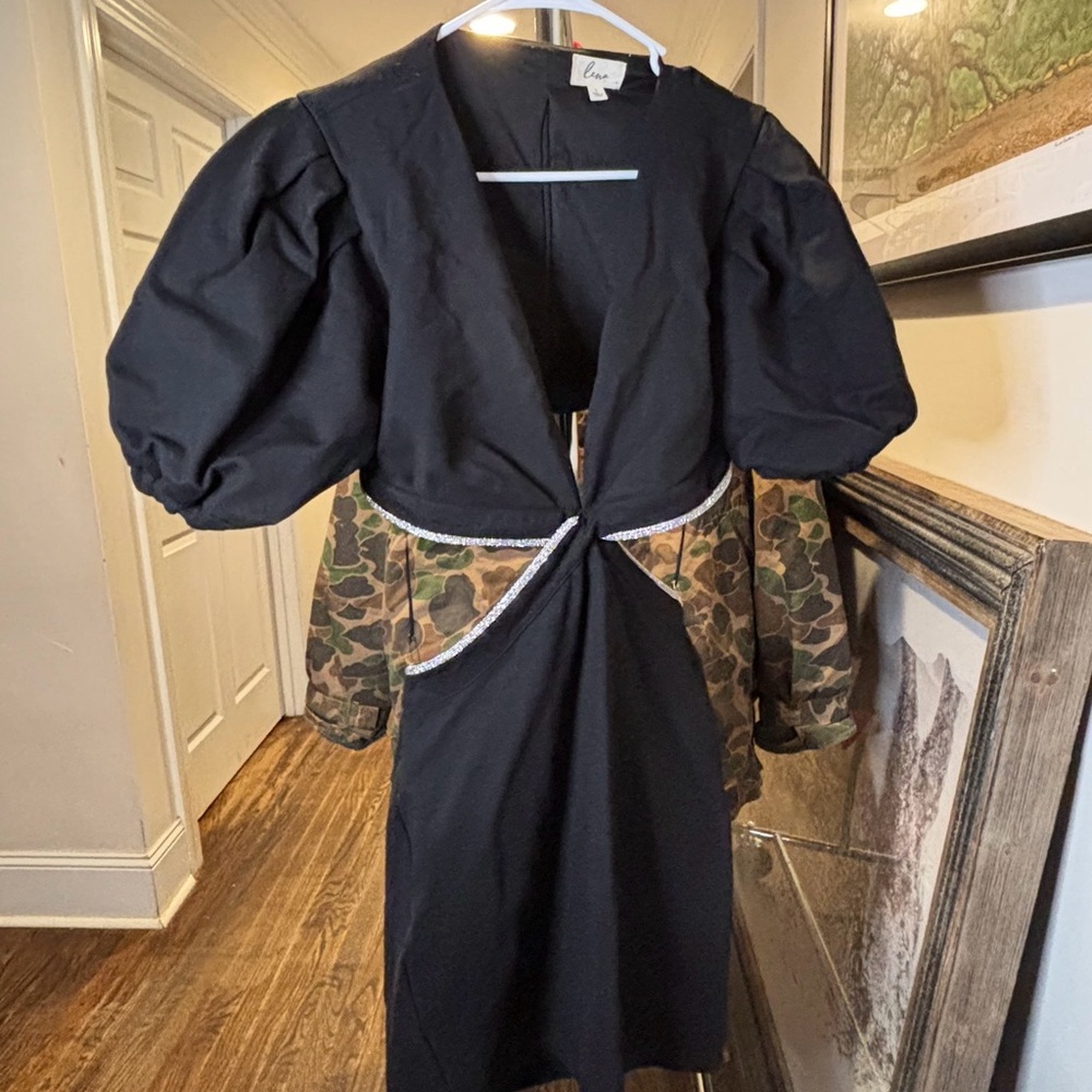 Black Puff Sleeve Dress